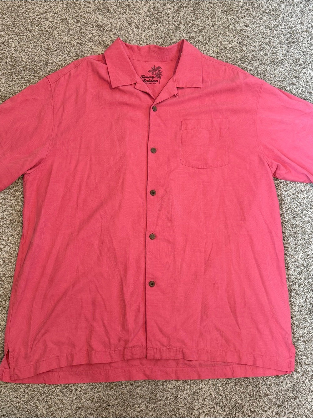 Tommy Bahama Men’s Short-Sleeve Button-Up Shirt - Coral